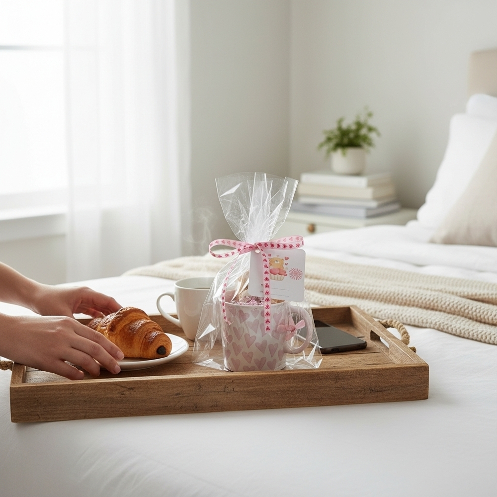 Pink & White  Coffee Mug Gift Set